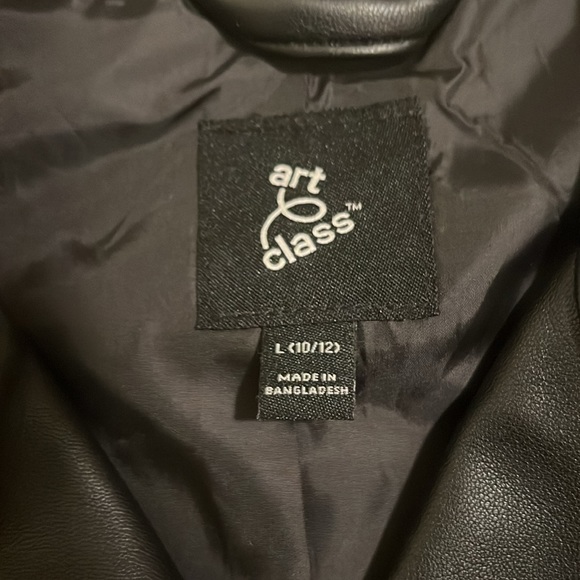 Art Class Black Leather Jacket - Picture 3 of 3